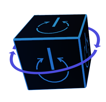 cube bleu